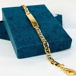 14K Gold Filled Baby ID Bracelet Kids Jewelry 5.5" Pulsera para Ninos en Oro Lam